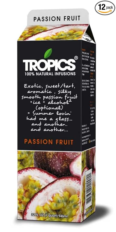 Tropics Passion Fruit Drink Mix 32 Ounce -- 12 per case.