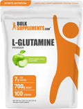 BulkSupplements.com L-Glutamine Powder - Glutamine Supplement Amino Acid Supplement - Sour Green Apple Flavor 7g per Serving 700g (1.5 lbs) (Pack of 1)