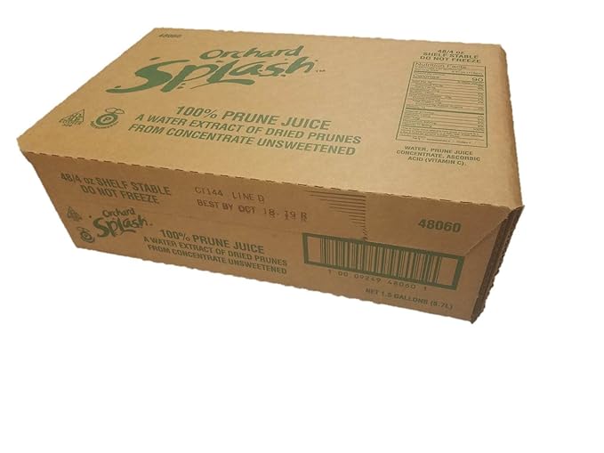 Orchard Splash 4oz Portion Control Juice Cups Prune 100% (Case of 48)
