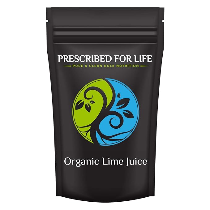 Prescribed for Life Organic Lime Powder | Natural &amp Unsweetened Spray Dried Lime Juice Powder Made from Real Limes | Vegan Gluten Free Non GMO | Reconstitute Ratio 1:2 | 10 kg