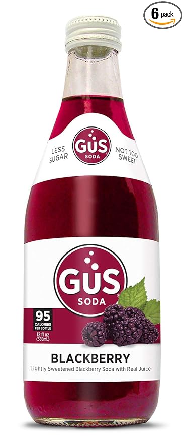 GuS Soda - Dry Blackberry - 12 oz (6 Glass Bottles)
