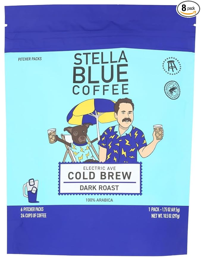 Stella Blue Coffee Cold Brew Electric Avenue 10.5 oz (Pack of 8)