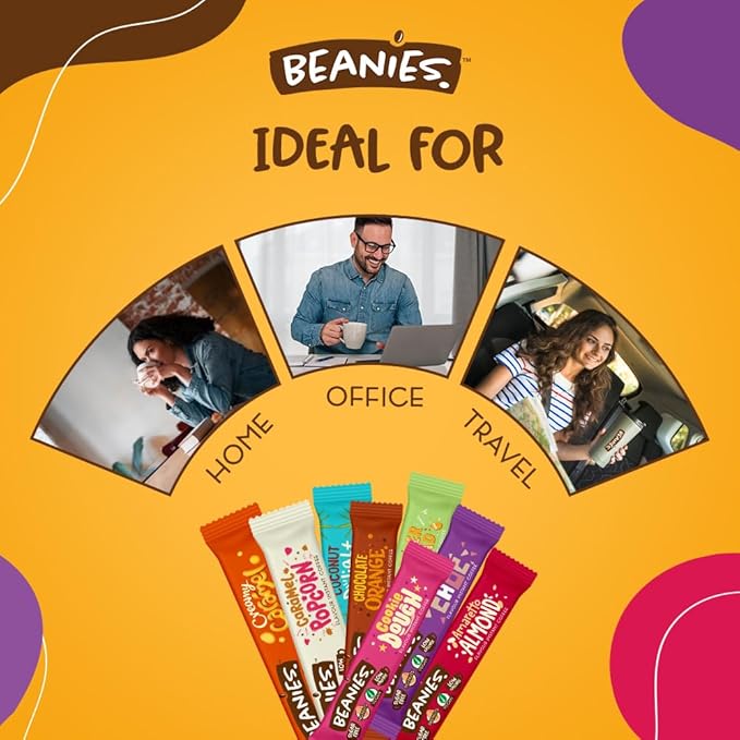 Beanies 100 Instant Coffee Packets – Variety Pack - Individual Coffee Singles – 10 Flavors for A Bold &amp Adventurous Coffee Gift Basket100 Stick Mix