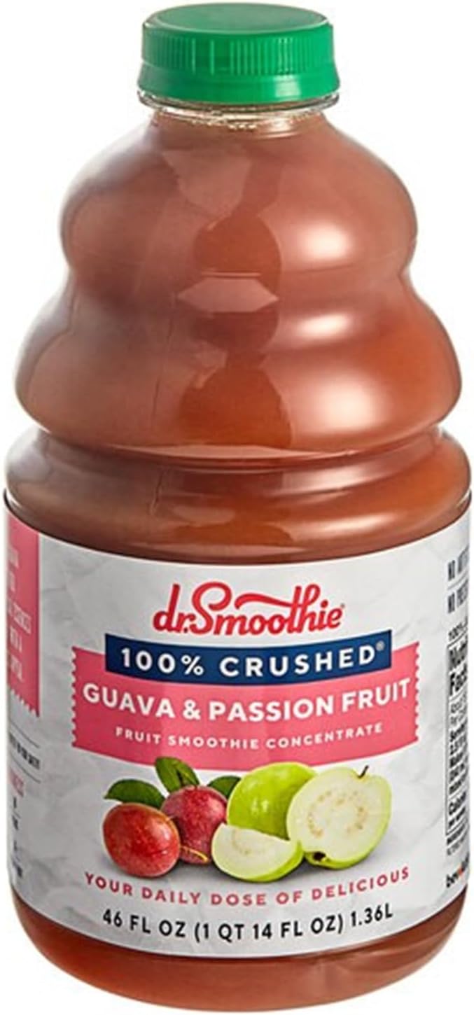 100% Crushed Guava Passion Fruit Smoothie Mix 46 fl. oz. WS-103DR100GUAP-NPF