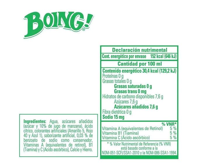 Jugo Boing Manzana | Apple Authentic Mexican Juice 500 ml Pack of 6