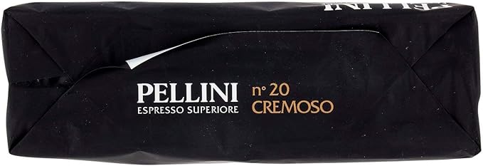 Pellini: Cremoso (Creamy) Roasted Ground Coffee for Espresso Machine 8.8 Ounce (250gr) Packages (Pack of 4) [ Italian Import ]