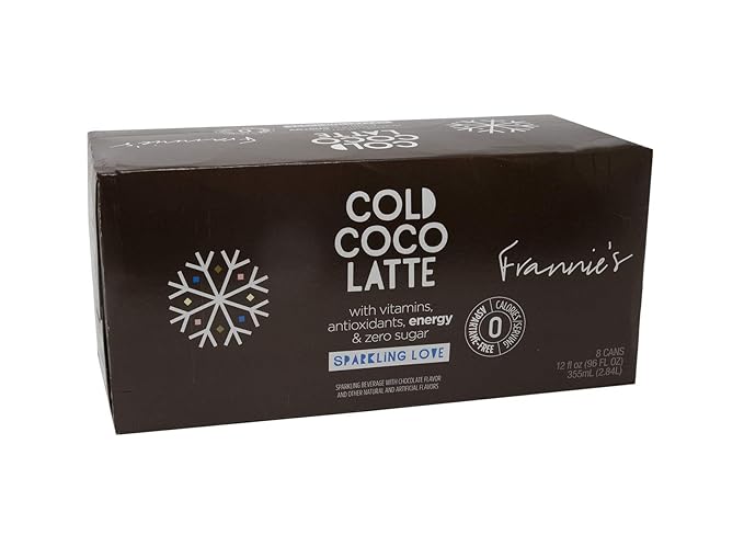 AmishTastes Frannie’s Sparkling Cold Coco Latte Protected With High-Density Foam 12 Oz. (12 Ounce (Case of 24))