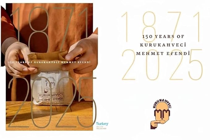KURUKAHVECI MEHMET EFENDI Turkish Coffee Cezve Set Roasted GroundRich Aroma Turkish Coffee Set Original Taste Since 1871 (8.8 OZ / 250 Gr) with Cezve