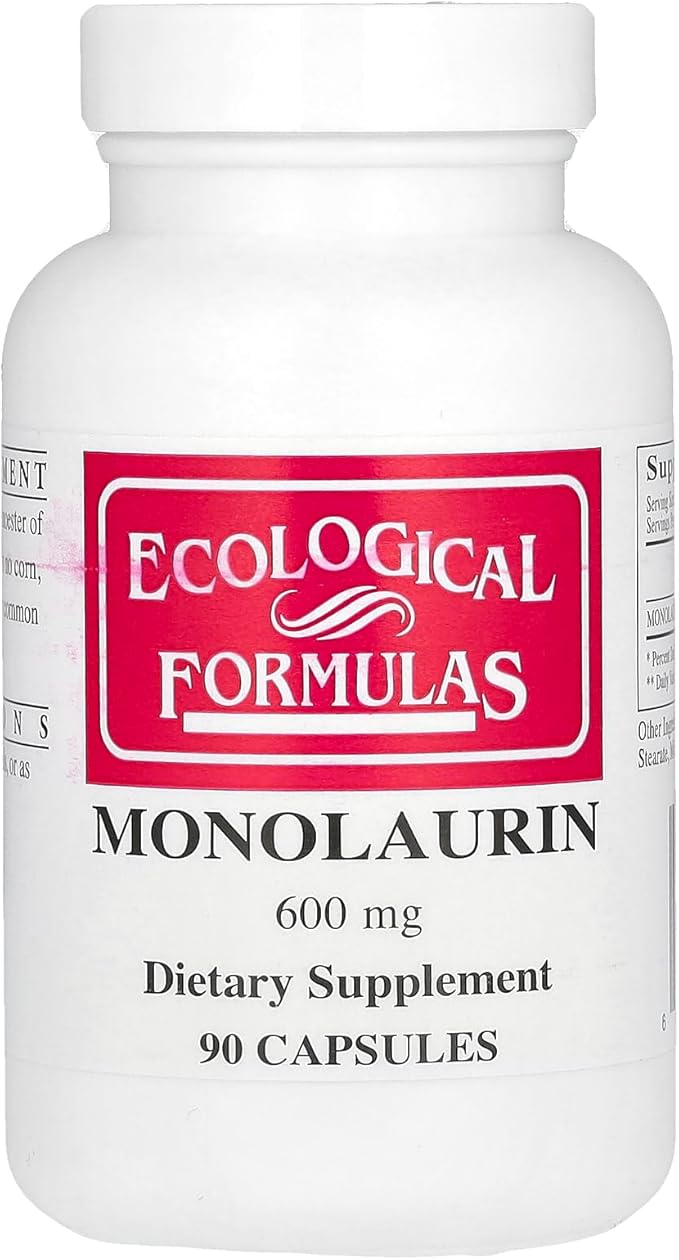 Ecological Formulas Monolaurin 600 mg Creamy WhiteCapsule 90 Count (MONOL-600-90)