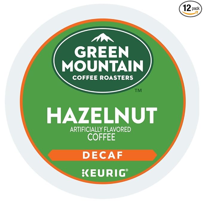 Green Mountain Coffee Keurig Hazelnut Decaf K-Cup 12 ct