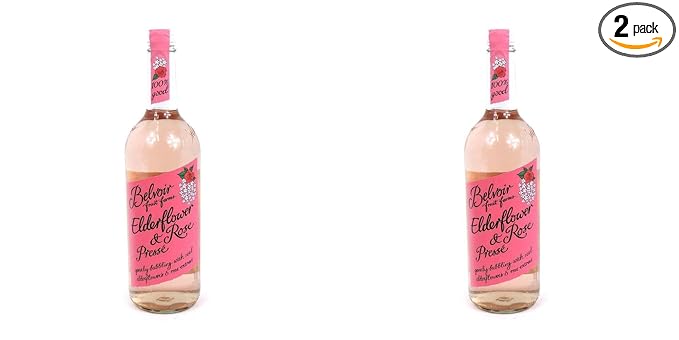 (2 Pack) - Belvoir Elderflower &amp Rose Presse | 750ml | 2 Pack - Super Saver - Save Money