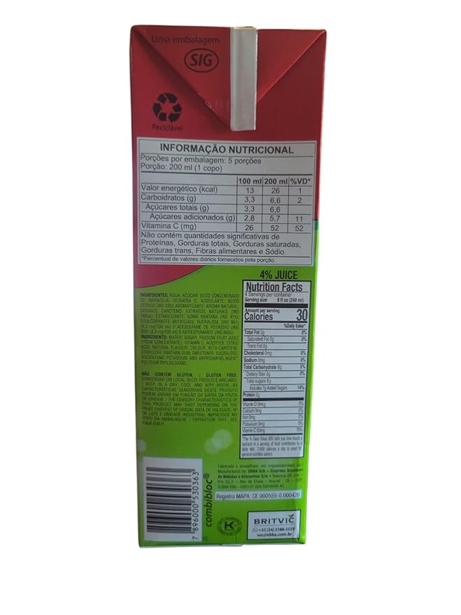 Maguary Passion Fruit Juice 1L | Pack of 2 + Exclusive Brazil in Texas Bracelet | Suco de Maracuja | Bundle by Brazil in Texas