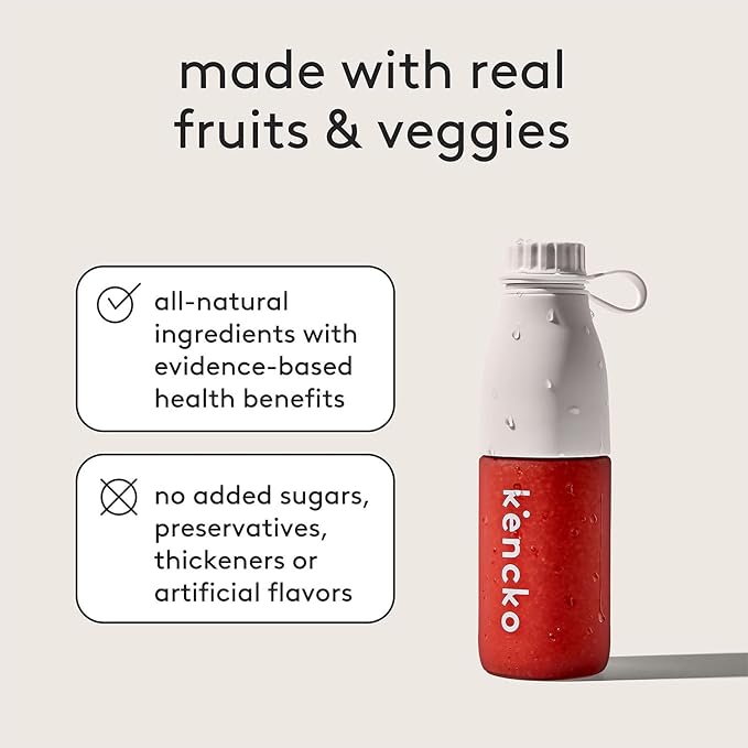 kencko Smoothie Mix Variety Pack - 8 Instant Breakfast Smoothies - 100% Organic Fruit And Vegetable Superfoods Natural Healthy Vegan Gluten Free - Reds Blues Greens Powder Smoothie Mix Packets