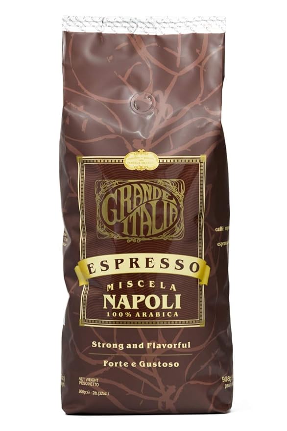 Grande Italia Espresso Small Batch Artisan Roasted Miscela Napoli 2 Lbs. bag