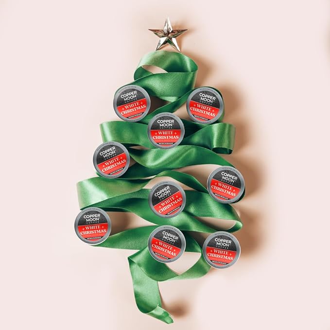 Copper Moon White Christmas Medium Roast Single Serve Coffee Pods for Keurig K Cup Brewers 36 Count