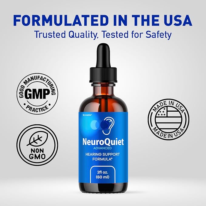 (5 Pack) NeuroQuiet Drops - Official NeuroQuiet Daily Hearing Support All Natural Clean Liquid Advanced Formula for Ear Health Auditory Clarity &amp Inner Ear Balance Reviews 5 Bottles for 5 Months