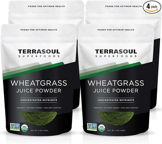 Terrasoul Superfoods Organic Wheat Grass Juice Powder 20 Ounces - USA Grown