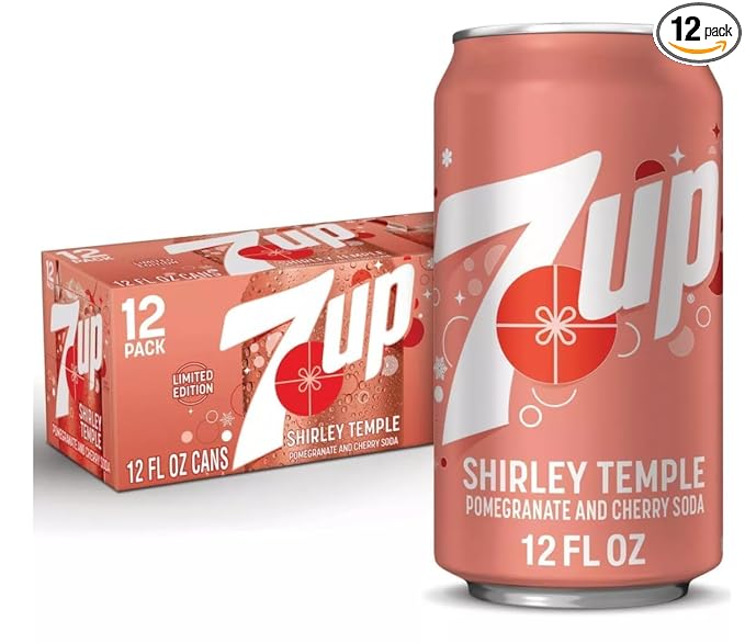 7 up Shirley Temple Pomegranate &amp Cherry Flavored Soda – 12 oz cans 12 Pack