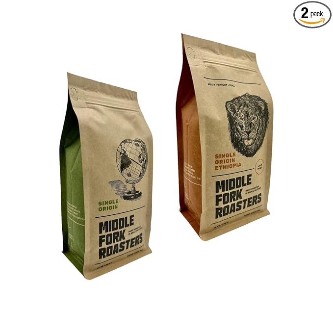 Bean Box Sampler - Roasted by Middle Fork Roasters 2-Pack Whole Bean Coffee Gourmet Coffee