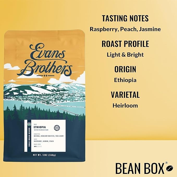 Bean Box Sampler - Roasted by Evans Brothers 2-Pack Whole Bean Coffee Gourmet Coffee
