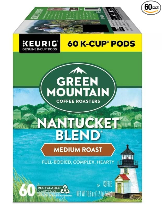 Green Mountain Coffee Roasters Nantucket Medium Roast Coffee Pods - 60 count.