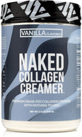 Naked Collagen Coffee Creamer - Vanilla Collagen Creamer For Coffee - Dairy-Free Gluten-Free GMO-Free - Support Hair Skin and Nails - 40 Servings