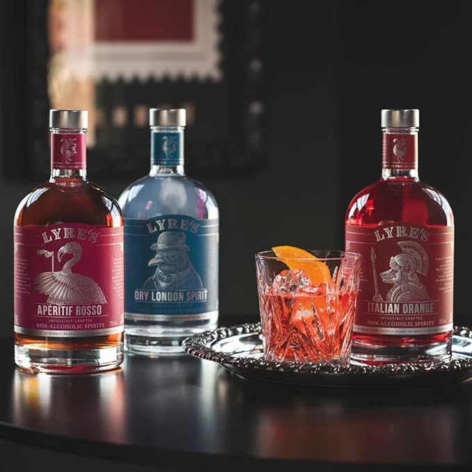 Lyre's Negroni - Non-Alcoholic Set (Pack of 3) | Dry London (Gin Style) Aperitif Rosso (Sweet Vermouth Style) &amp Italian Orange (Aperitivo Style) | Award Winning | 23.7 Fl Oz