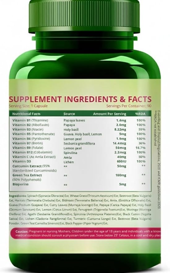 Plant Based Collagen Builder with 8 B Vitamins for Hair and Skin | Collagen Supplement for Women &amp Men | Collagen Capsules with Biotin &amp Vitamin C | Glowing and Youthful Skin (90 Capsules)