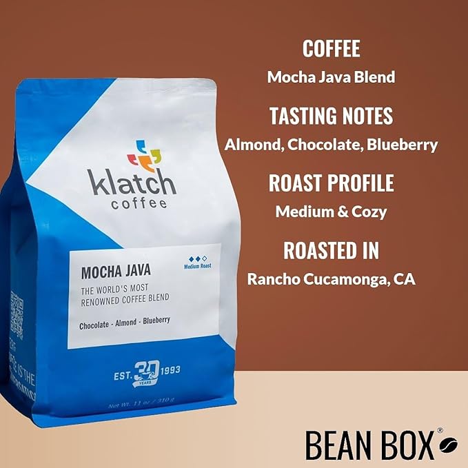Mocha Java Blend - Roasted by Klatch Coffee - Whole Bean Coffee - 2 Pound Bag
