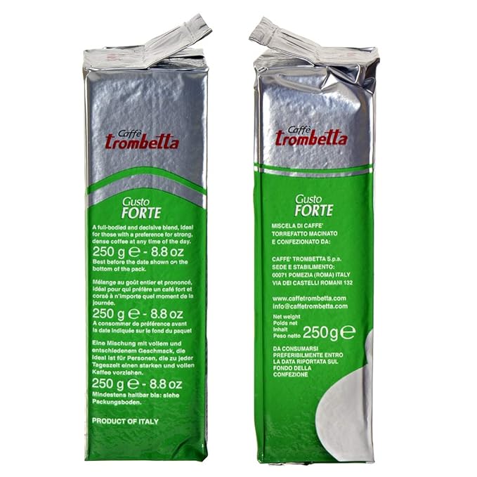 Trombetta Grinded Coffee Gusto Forte 8.5 Ounce (Pack of 20)