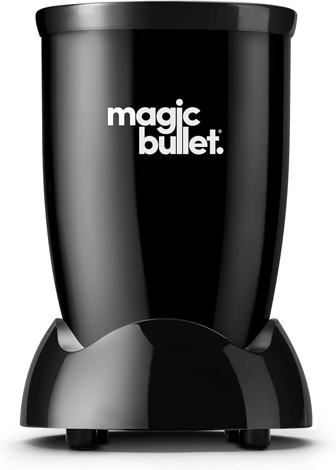 Magic Bullet® Blender Set 7-Piece Set 250W Blender and Food Processor 2 Blending Cups Cross Blade Compact Design Smoothies Sauces Silver MBR-0701AK