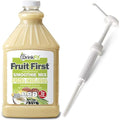 DrinkFit Fruit Smoothie | Real Fruit Puree Low Sugar Gluten:Free &amp Non:GMO Pina colada Smoothie Mix : Makes 32 Smoothies 64 Fl Oz with Dispensing Pump (Pina Colada)