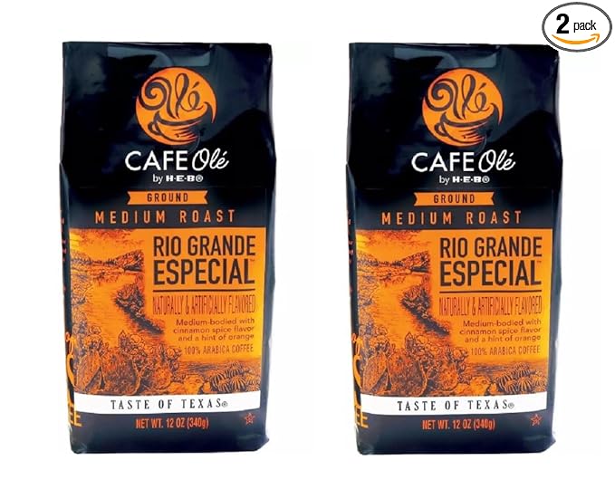 Cafe Ole HEB Ground Coffee 12oz - 2 bags (Rio Grande Especial)