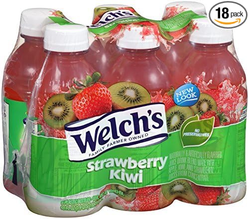 Welch's Strawberry Kiwi Drink 10-Ounce Bottles (Pack of 18)