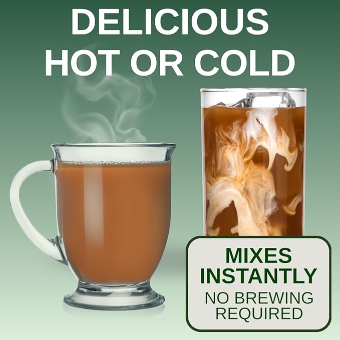 Kinoko USDA Organic Mushroom Coffee 30 Servings with MCT Oil Instant Creamy Coffee Mix with 7 Adaptogenic Mushrooms for Focus Energy &amp Wellness USA Grown