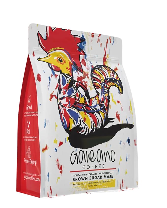 Honduras Arabica - Brown Sugar Maje - Tropical Fruit Caramel | Single Origin | Honey Process | Medium Roast | 12 oz Whole Bean | Galeano Coffee