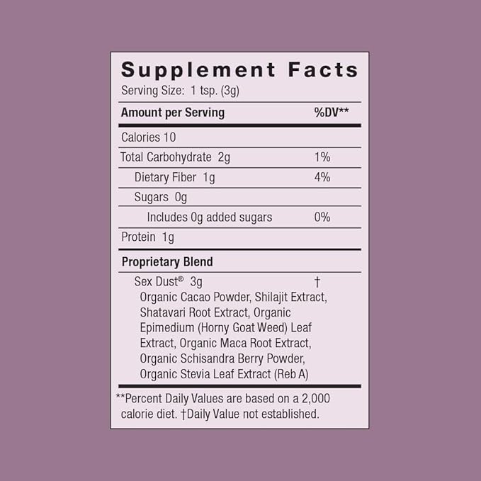 Moon Juice Sex Dust - Adaptogenic Libido Booster for Women - Maca Root Powder Shatavari &amp Epimedium (Horny Goat Weed) for Hormone Balance Mood &amp Creative Energy - Sugar &amp Caffeine-Free