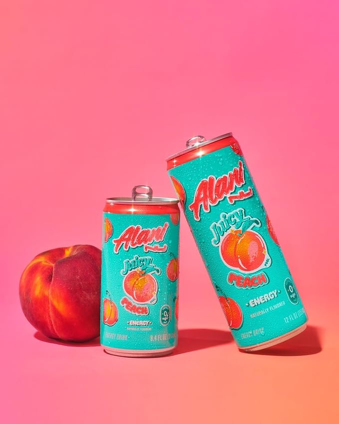 Mini Energy Drink - (Pack of 12) - Juicy Peach Flavor - 8.4 Fl Oz Can - Mini Energy Drink is a low-calorie lightly sweetened beverage that provides a refreshing and invigorating boost of energy.