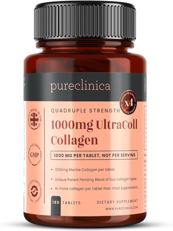 UltraColl Marine Collagen 1000mg x 180 Tablets (6 Months Supply). The only Patented Anti-Aging Collagen Types I II III and VII.