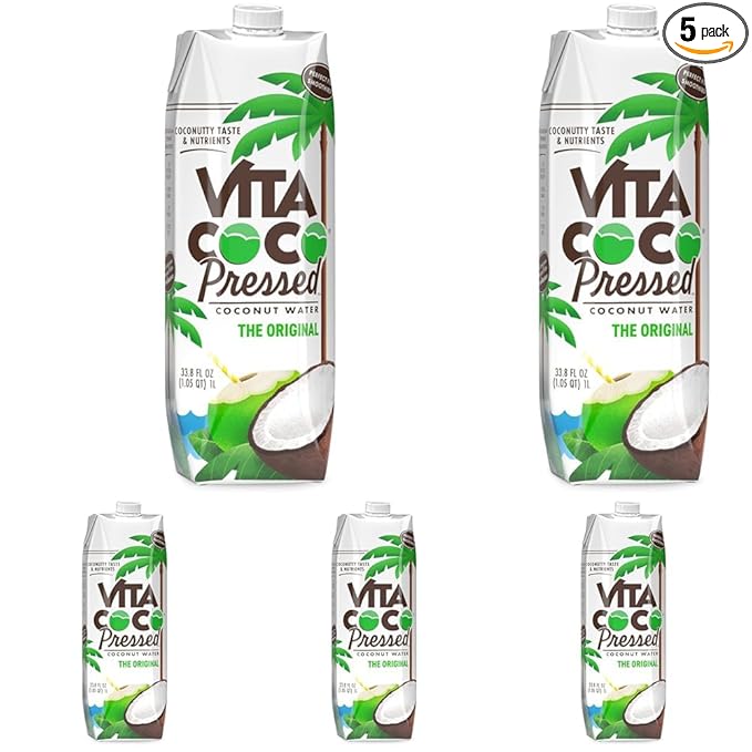 Vita Coco Coconut Water 33.8 Fl Oz | Pressed | Pack of 5