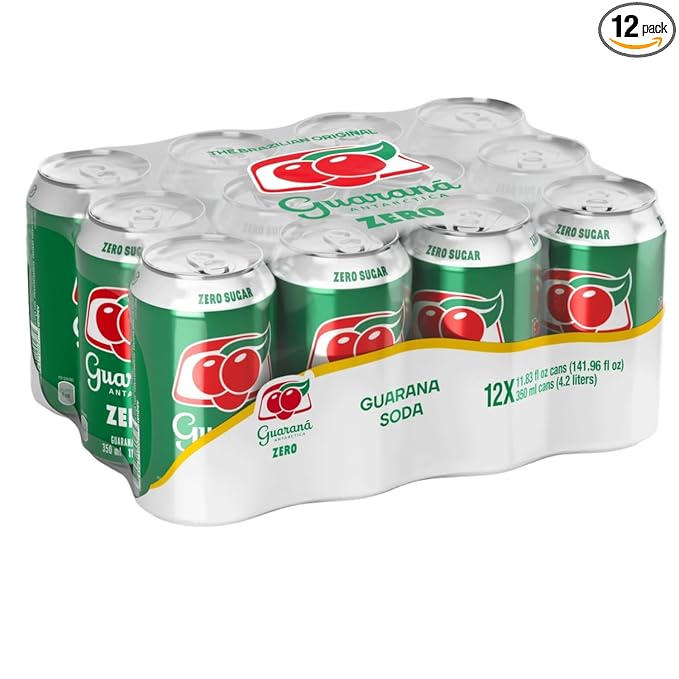 Guarana Antarctica Zero Diet 12-Ounce (Pack of 12)