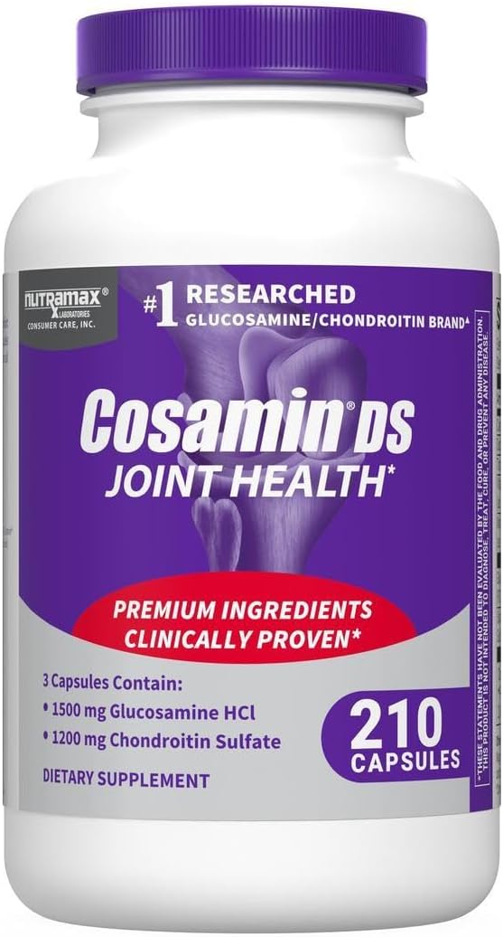 Nutramax Laboratories Cosamin® DS Joint Health Supplement with Glucosamine &amp Chondroitin for Adult Men &amp Women Joint Supplement 210 Capsules