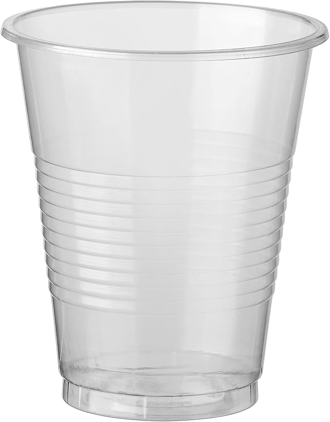 Bluetable Plastic Cups Bulk Disposable Clear Cups 7 oz - 600 Count BPA-Free - Good For Cold Drinks Party Cups Water Cooler Dispenser Transparent Cups for Juice Ice Tea Soda [600 Pack/Case]