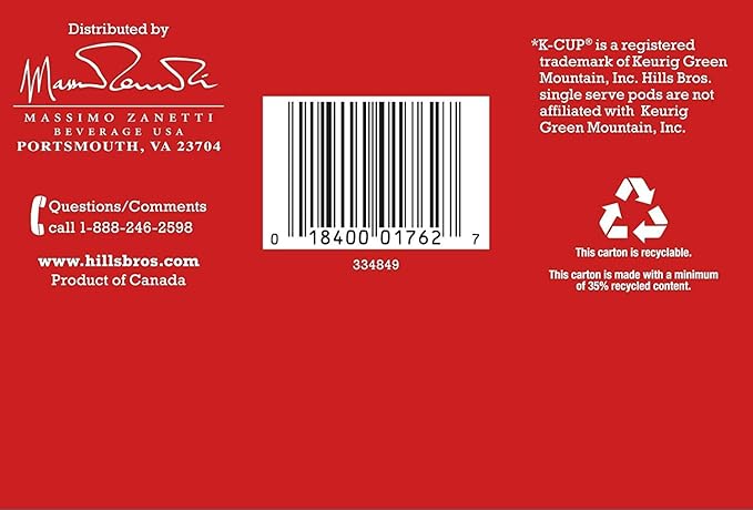 Hills Bros Single Serve Coffee PodsGourmet Medium Roast 12 Count-Keurig Compatible Roasted Arabica Coffee Smooth Balanced Coffee Subtle Chocolate Flavor