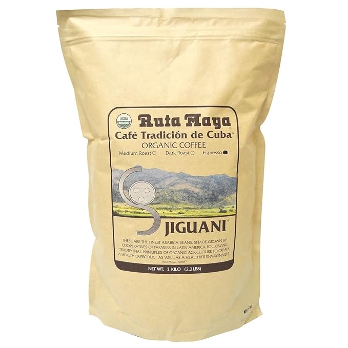 Ruta Maya Organic Whole Bean Espresso Coffee 2.2 Pounds