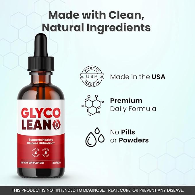 (5 Pack) Glyco Lean Drops - Official GlycoLean Advanced Liquid Supplement Drop Premium Formula - Maximum Strength All Natural Vitamins Support for Overall Health &amp Wellness 5 Bottles for 5 Month