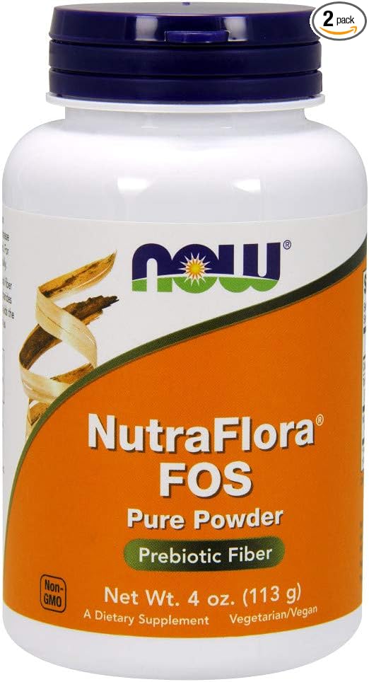 NOW Nutra Flora Fos 4-Ounces (Pack of 2)
