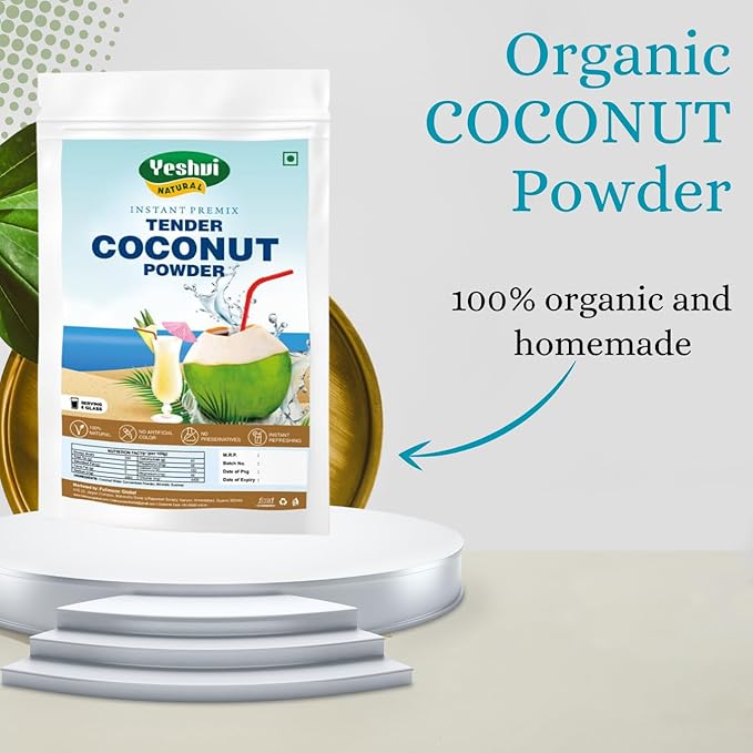 Yeshvi NATURAL Mojito Drink Powder &amp Tender Coconut Water Powder Combo Pack Instant Drink for Daily Easy to Make Beverage 200gm