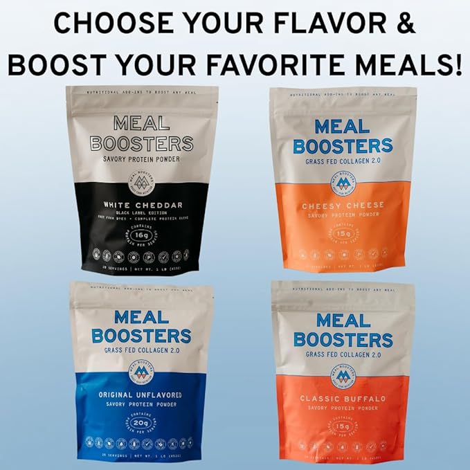 Savory White Cheddar Protein Powder – 16g High Protein Meal Enhancer for Cooking – Keto Friendly Gut &amp Joint Support – Collagen Peptides