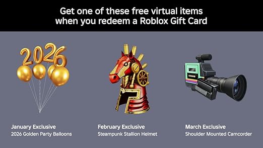Roblox Physical Gift Card [Includes Free Virtual Item] [Redeem Worldwide]